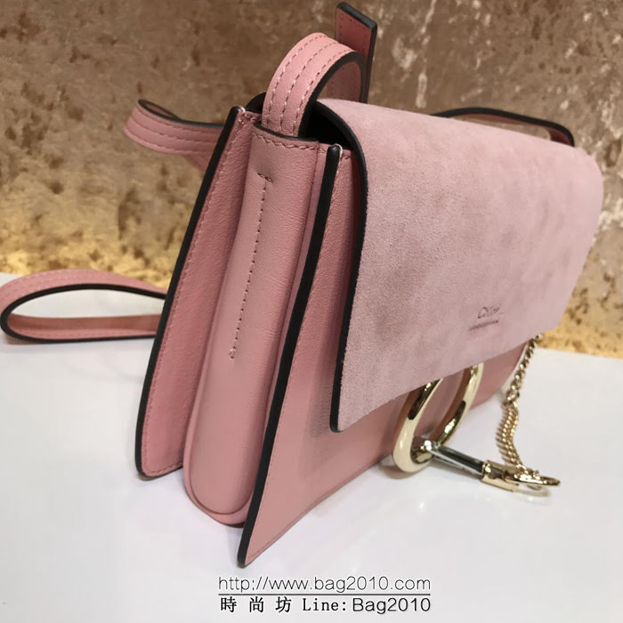 Chloe克洛伊 海外原單 Faye bag 牛皮拼麂皮 單肩斜挎包  ypk1151